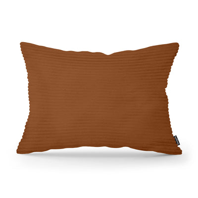 Dekokissen 40x55 cm im Vintage-Stil | Breiter Cord – Mahagoni (POSO 40)