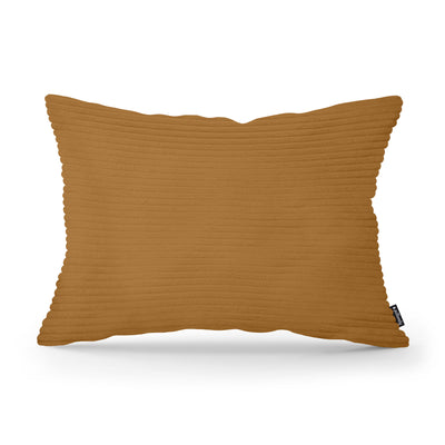 Dekokissen 40x55 cm im Vintage-Stil | Breiter Cord – Karamell (POSO 42)
