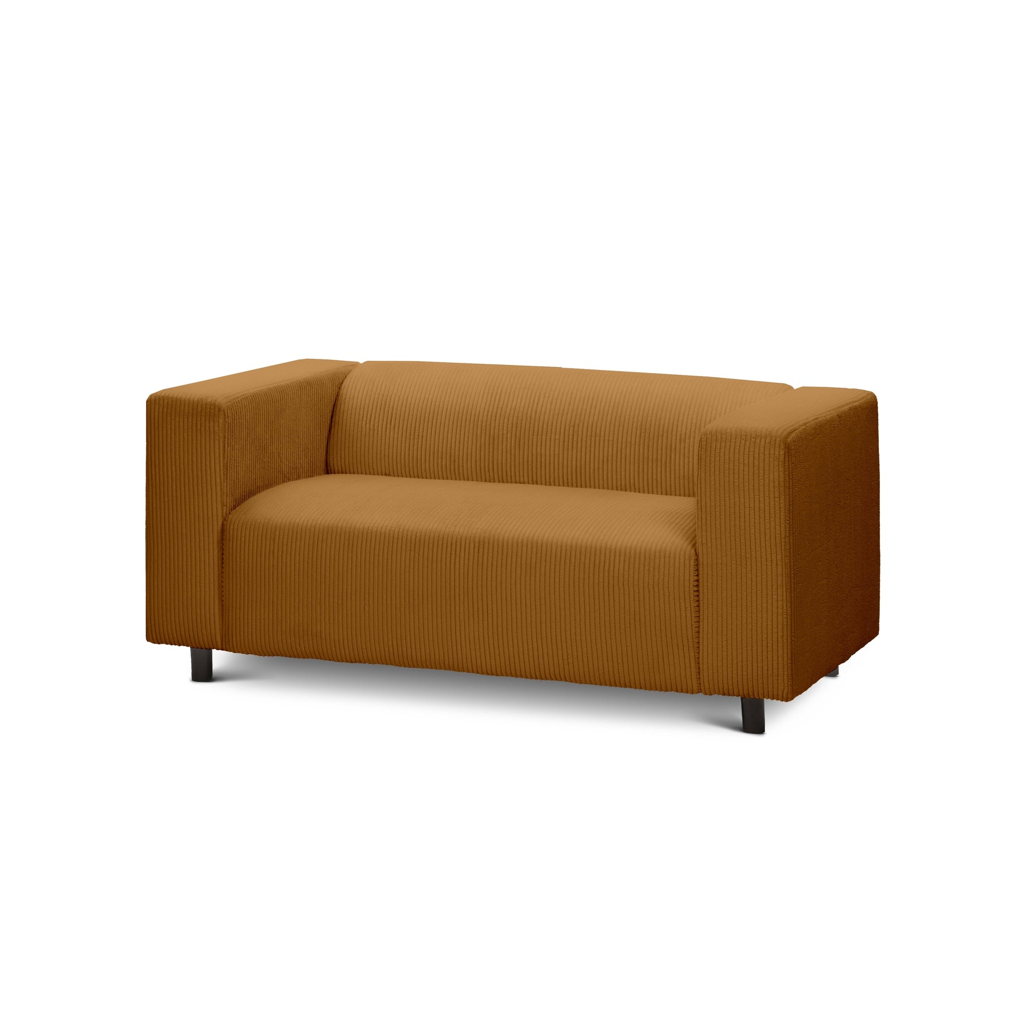 sofa 2-osobowa 151 cm – sztruks POSO, styl minimalistyczny | July Karmel (POSO 42)