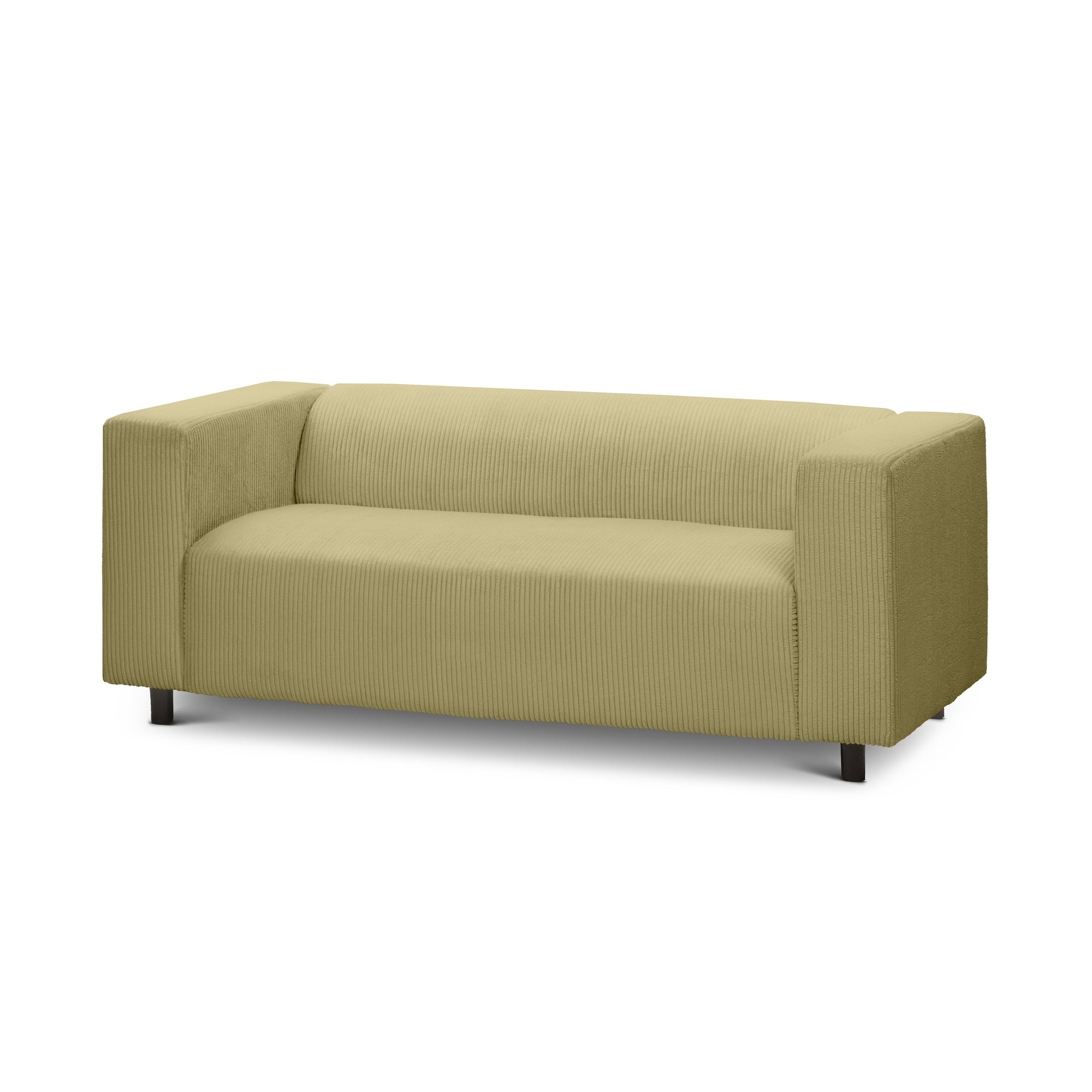 Sofa 3-osobowa 175 cm – kompaktowa, nowoczesny sztruks | July Oliwka (POSO 44)