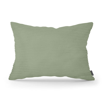 Dekokissen 40x55 cm im Vintage-Stil | Breiter Cord – Graugrün (POSO 47)