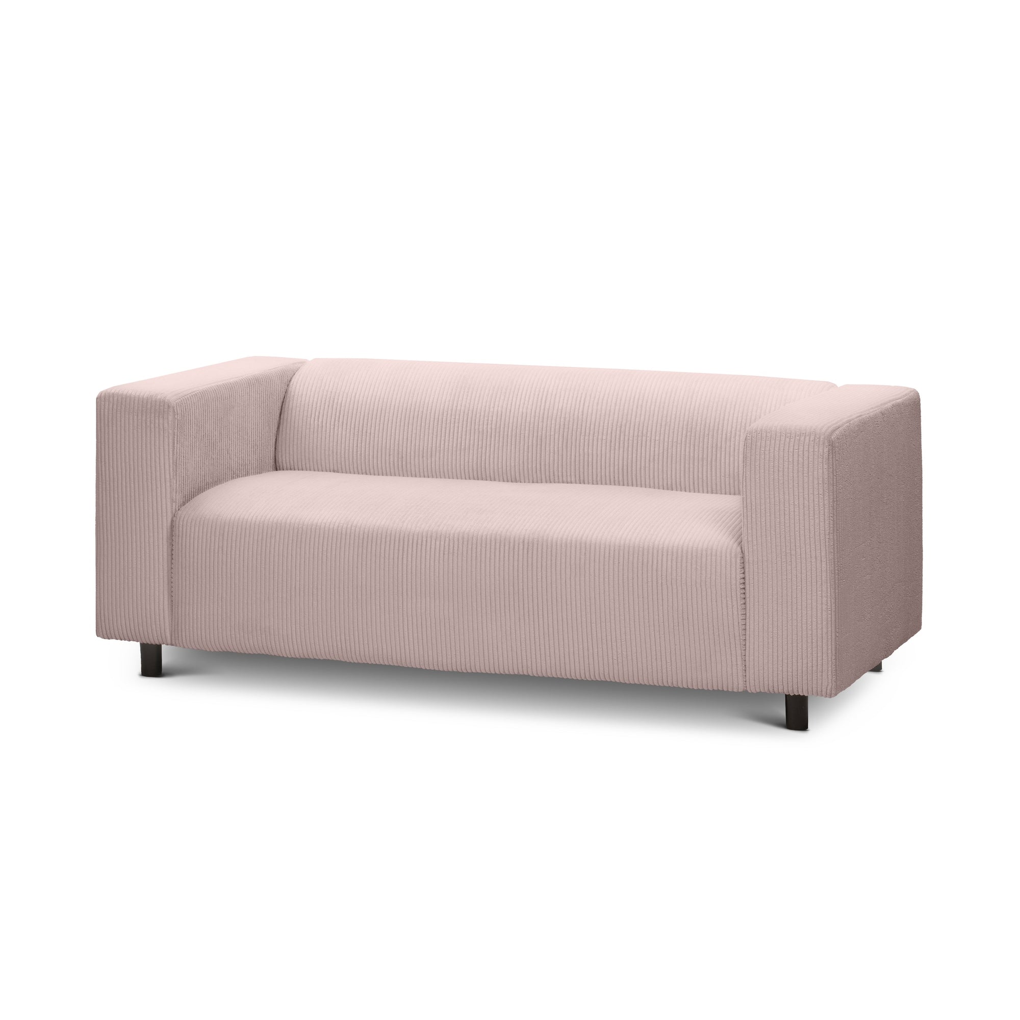 Sofa 3-osobowa 175 cm – kompaktowa, nowoczesny sztruks | July Zgaszony Róż (POSO 52)