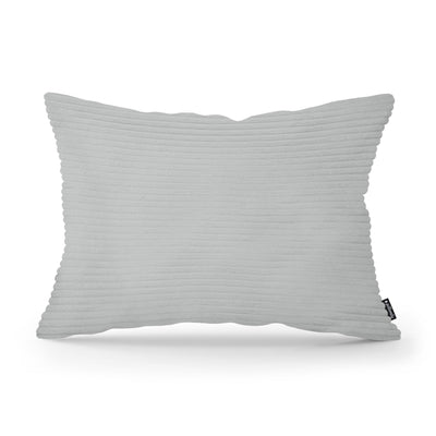 Dekokissen 40x55 cm im Vintage-Stil | Breiter Cord – Grauer Bambus (POSO 55)