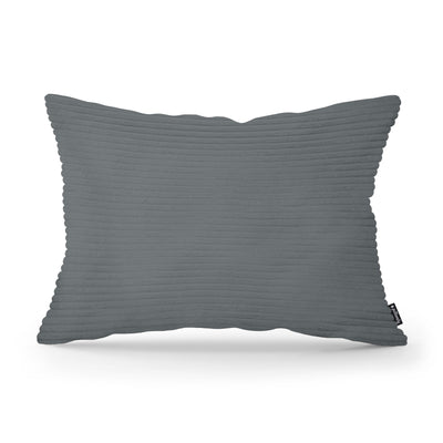 Dekokissen 40x55 cm im Vintage-Stil | Breiter Cord – Graphitmoos (POSO 60)