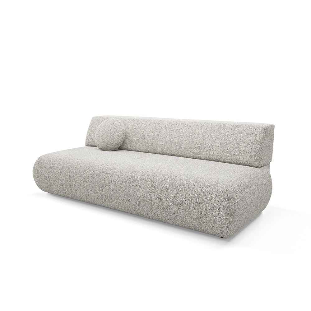 Sofa z funkcją spania 140x200 z pojemnikiem w stylu nowoczesnym | Puentro Beżowy Obłok (PUENTE 09)