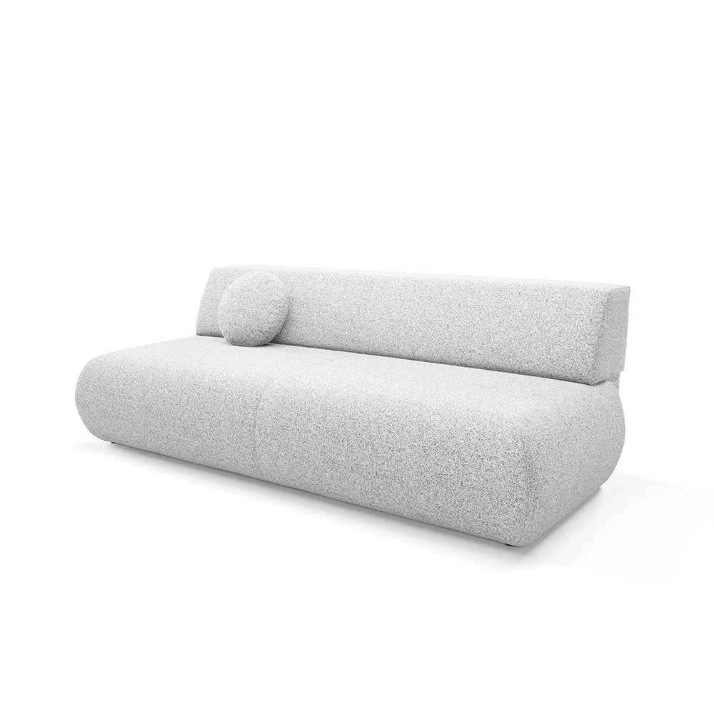 Sofa z funkcją spania 140x200 z pojemnikiem w stylu nowoczesnym – mechanizm DL, regulowany podłokietnik | Puentro Perliste Taupe (PUENTE 80)