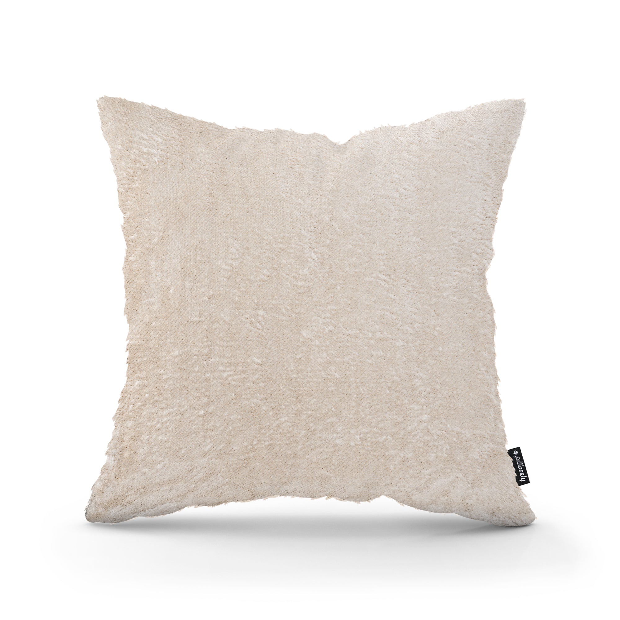 Poduszka dekoracyjna 45×45 cm w stylu glamour – plusz 100% PES, miękka struktura | Plusz