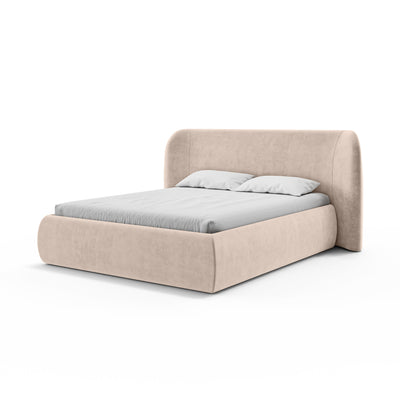 Polsterbett mit Bettkasten im Modern-Soft-Stil | Frasspo