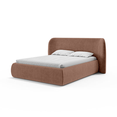Polsterbett mit Bettkasten im Modern-Soft-Stil | Frasspo