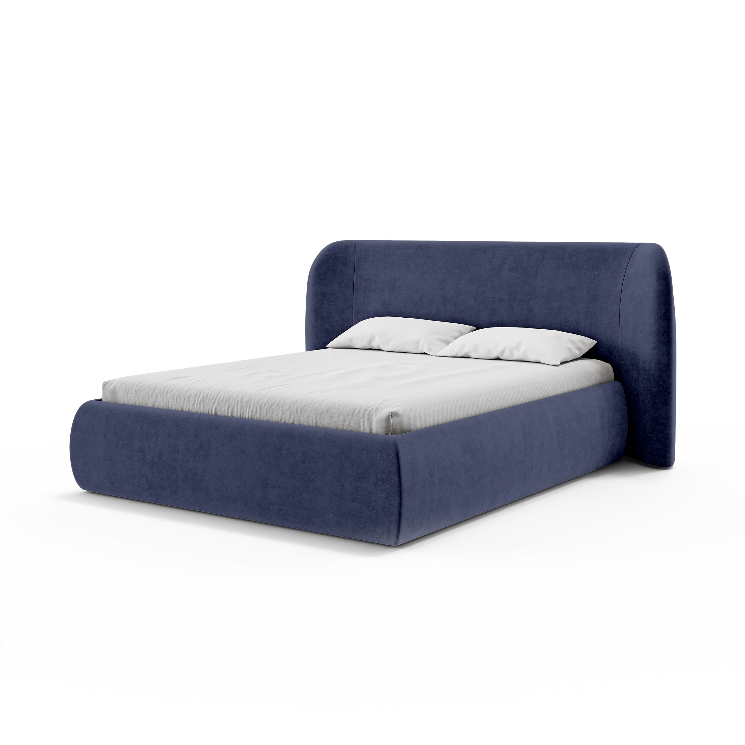 Polsterbett mit Bettkasten im Modern-Soft-Stil | Frasspo