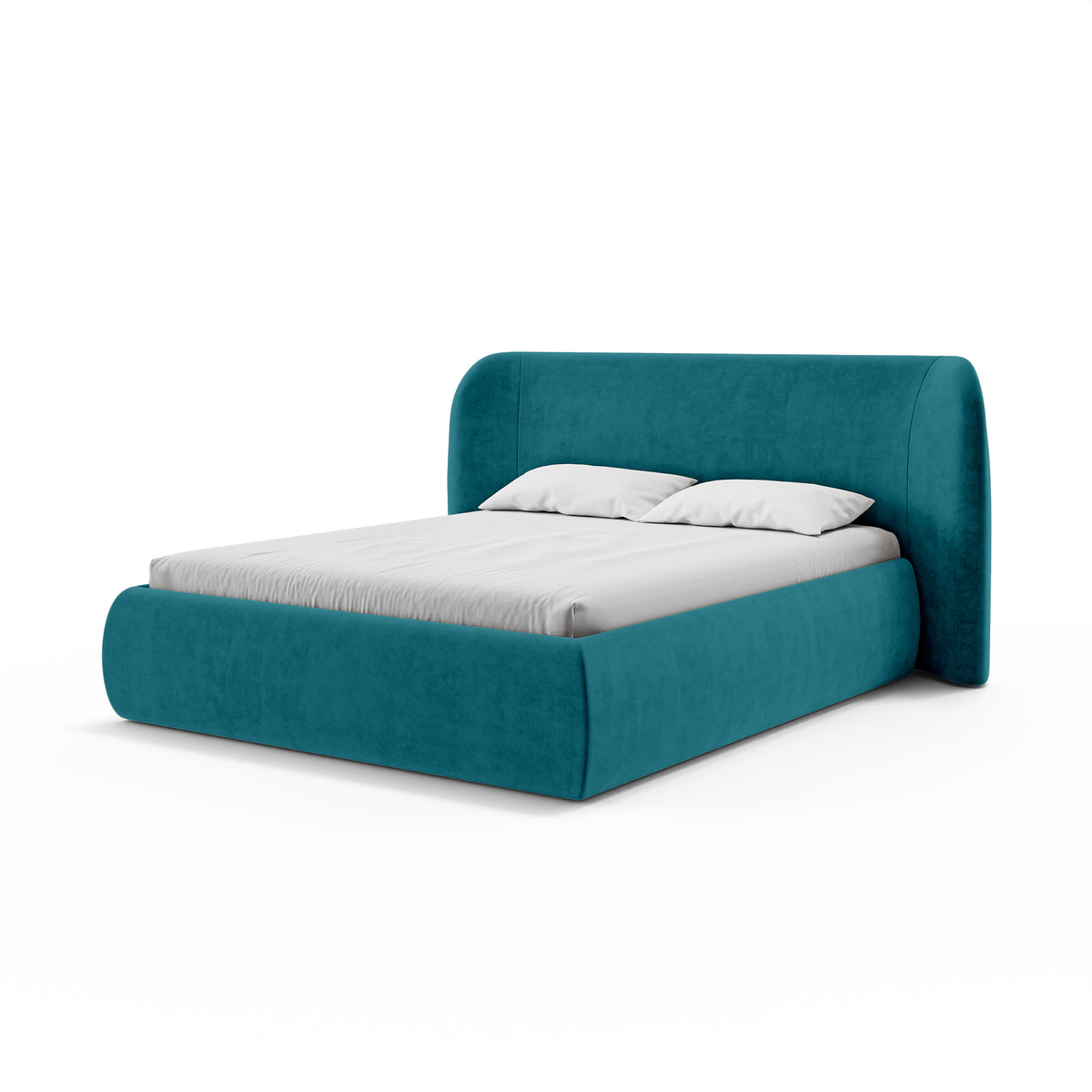 Polsterbett mit Bettkasten im Modern-Soft-Stil | Frasspo