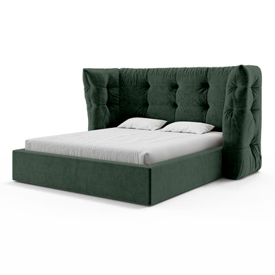Polsterbett mit Steppung und Bettkasten im Glamour-Stil | Diara