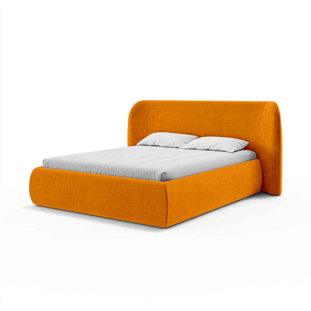 Polsterbett mit Bettkasten im Modern-Soft-Stil | Frasspo