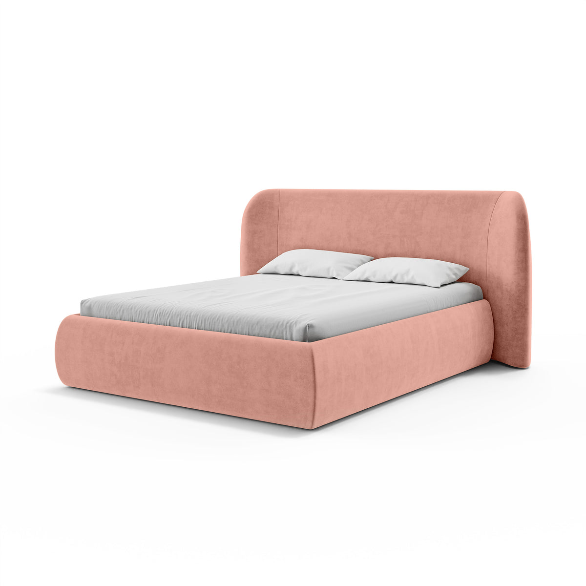 Polsterbett mit Bettkasten im Modern-Soft-Stil | Frasspo