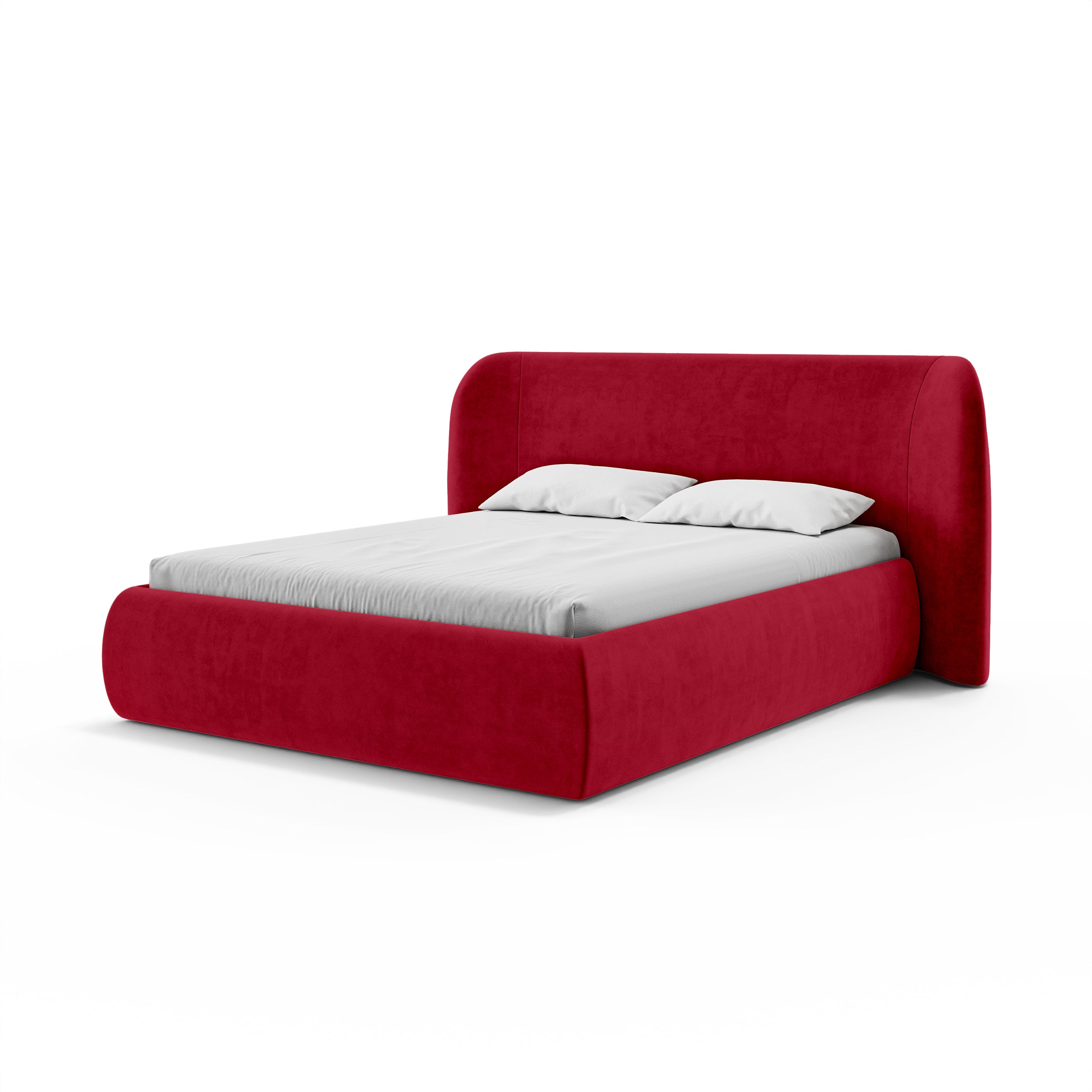 Polsterbett mit Bettkasten im Modern-Soft-Stil | Frasspo