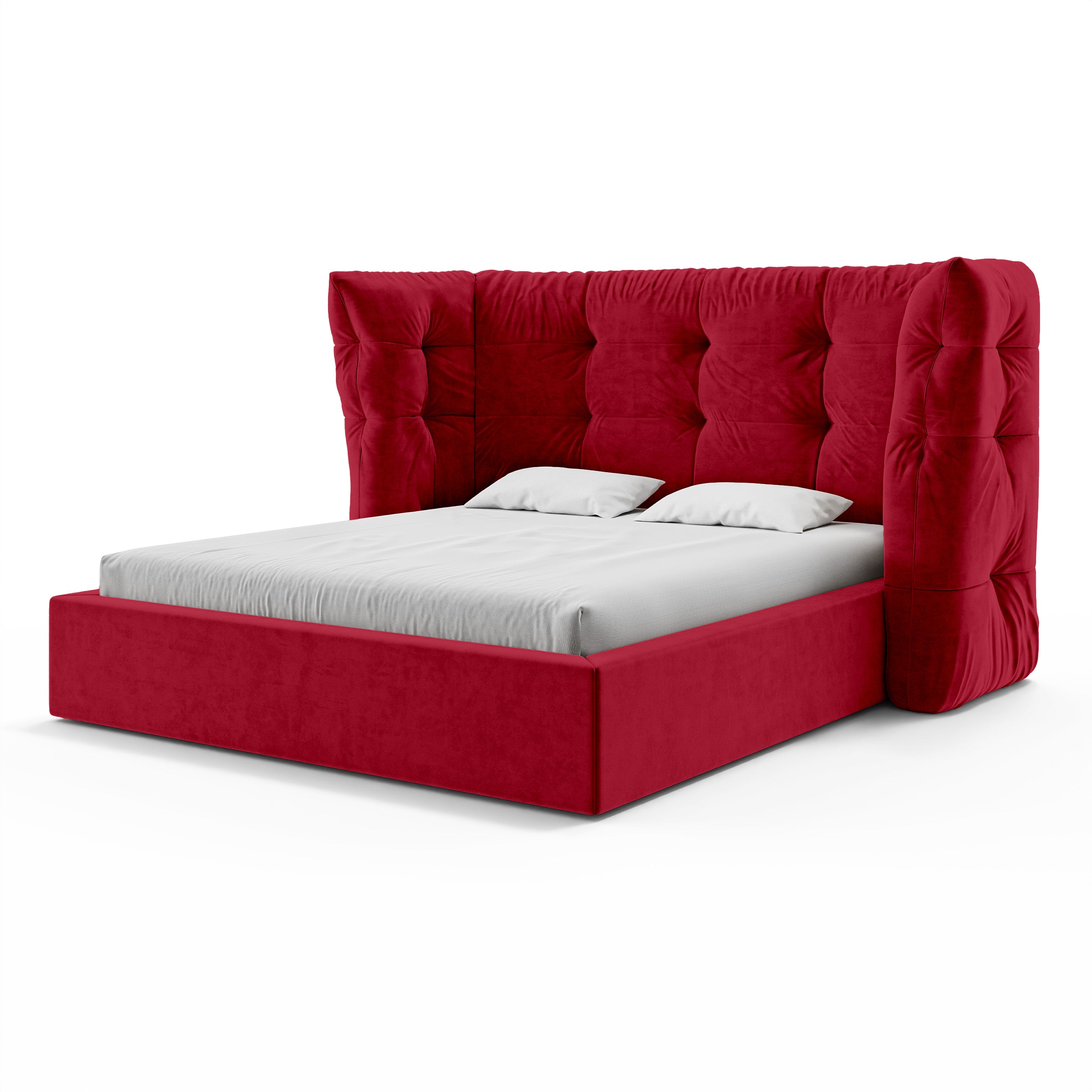 Polsterbett mit Steppung und Bettkasten im Glamour-Stil | Diara