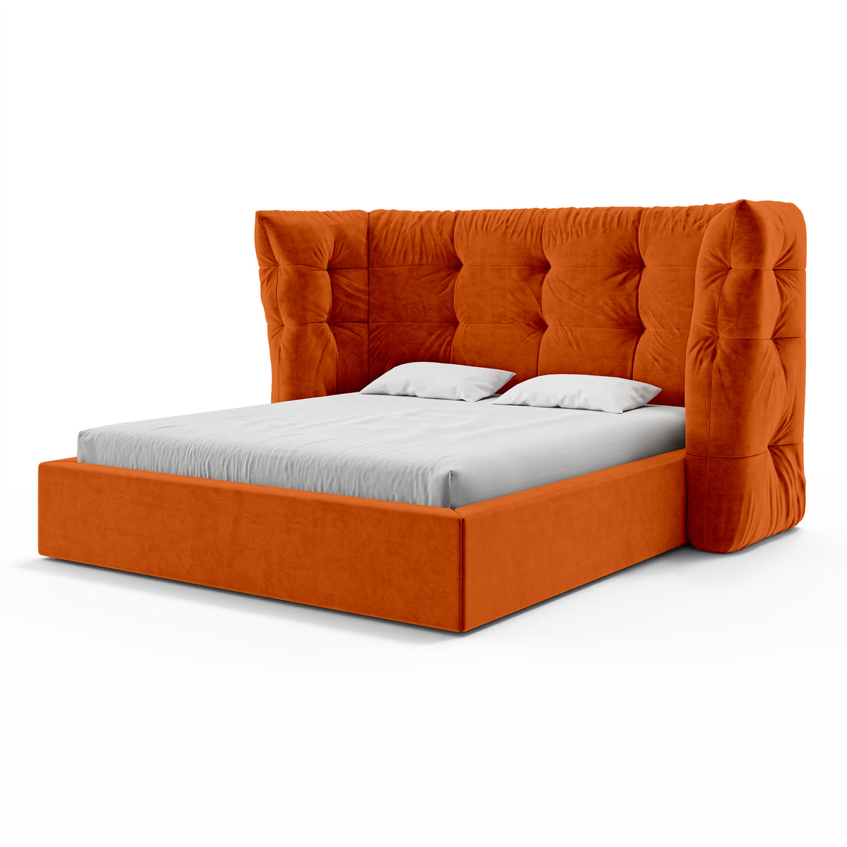 Polsterbett mit Steppung und Bettkasten im Glamour-Stil | Diara