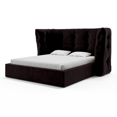 Polsterbett mit Steppung und Bettkasten im Glamour-Stil | Diara