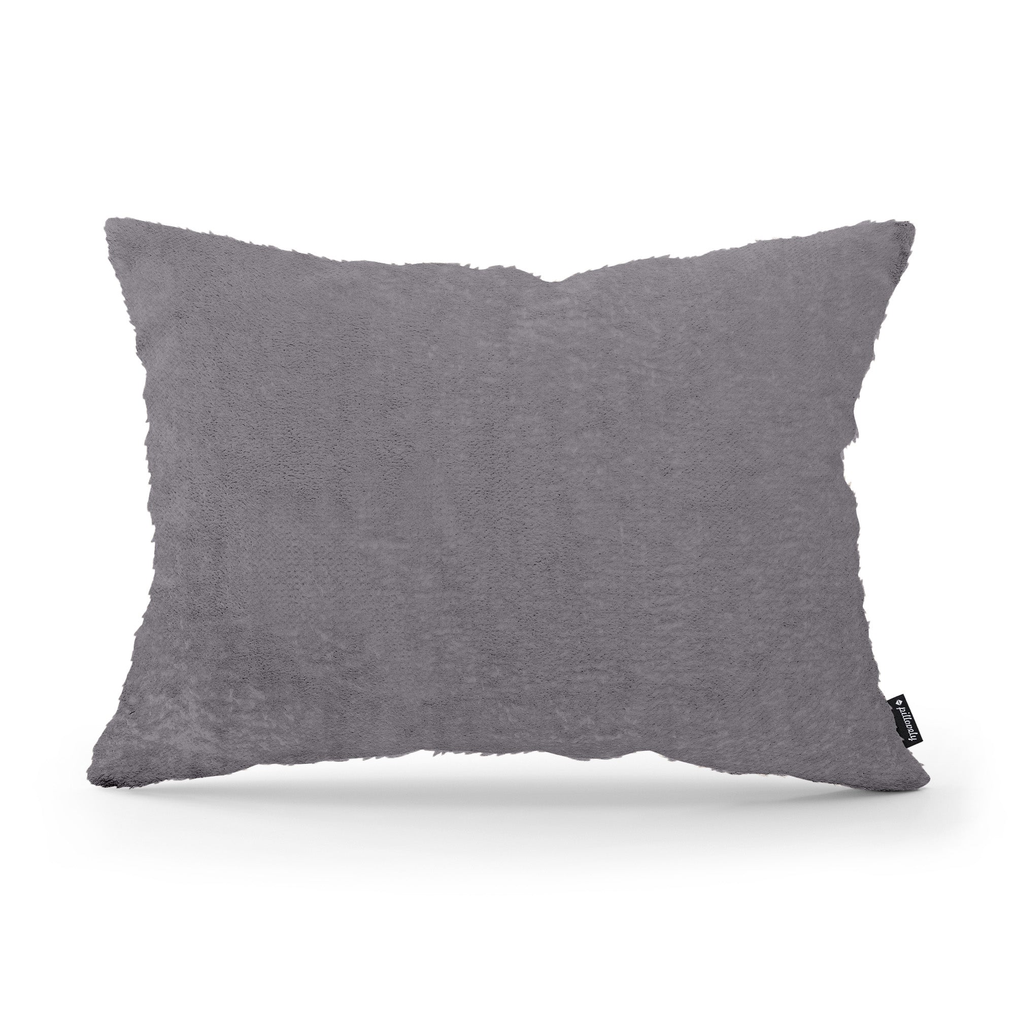 Poduszka dekoracyjna 40x55 cm w stylu glamour – 100% PES, sprężyste wypełnienie | Plusz Fioletowy Kamień (SORRISO 03)