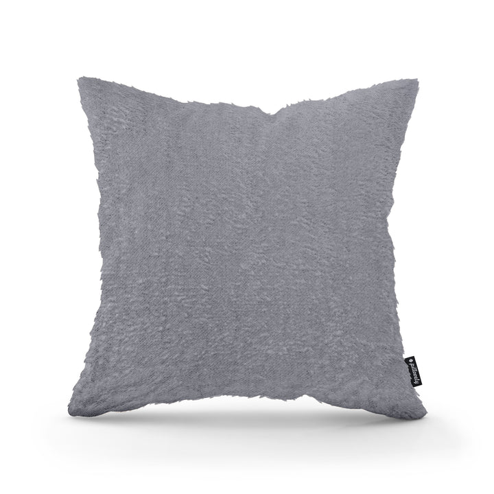 Poduszka Dekoracyjna Plusz 45x45 Stalowy Popiół
