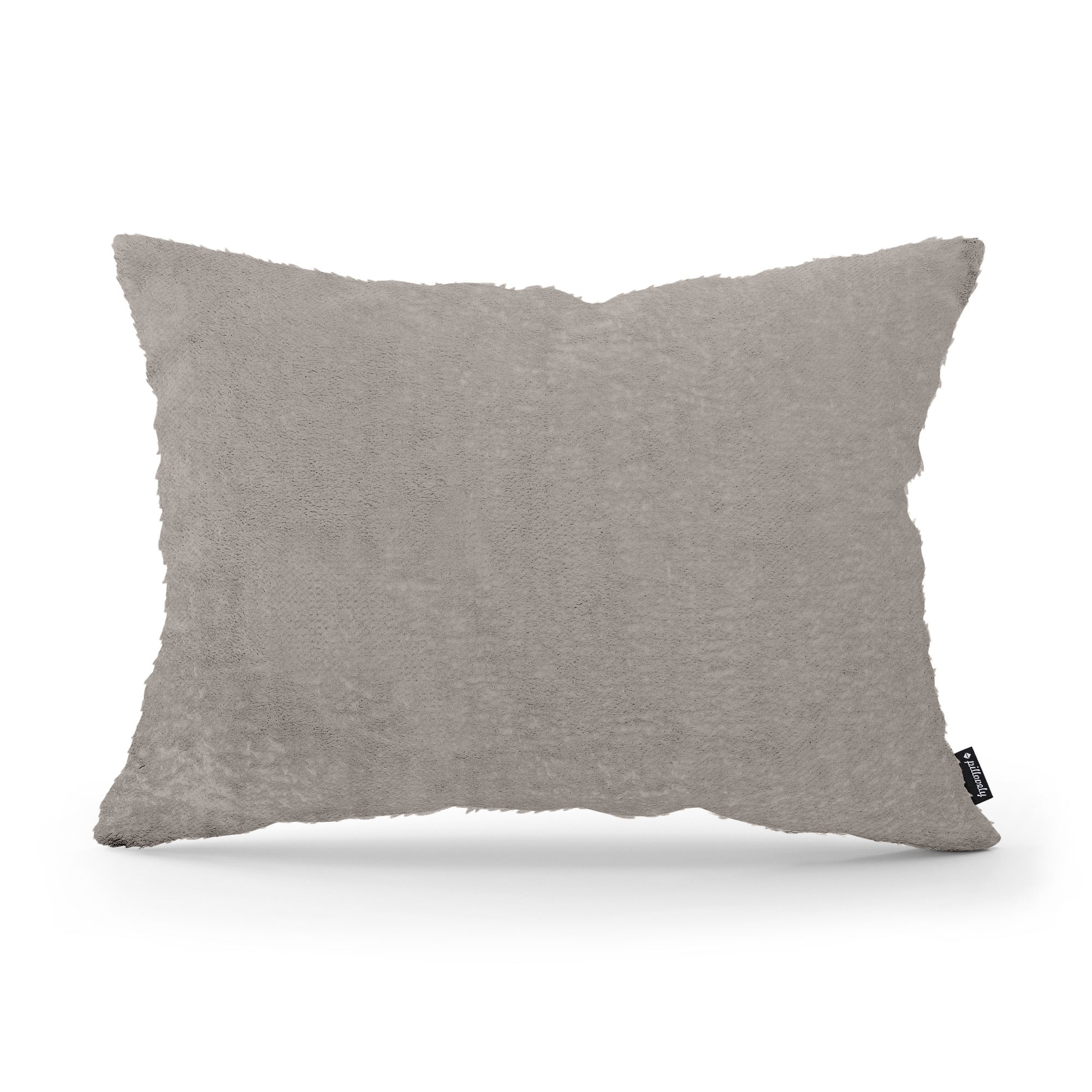 Poduszka dekoracyjna 40x55 cm w stylu glamour – 100% PES, sprężyste wypełnienie | Plusz Szarość Piasku (SORRISO 05)