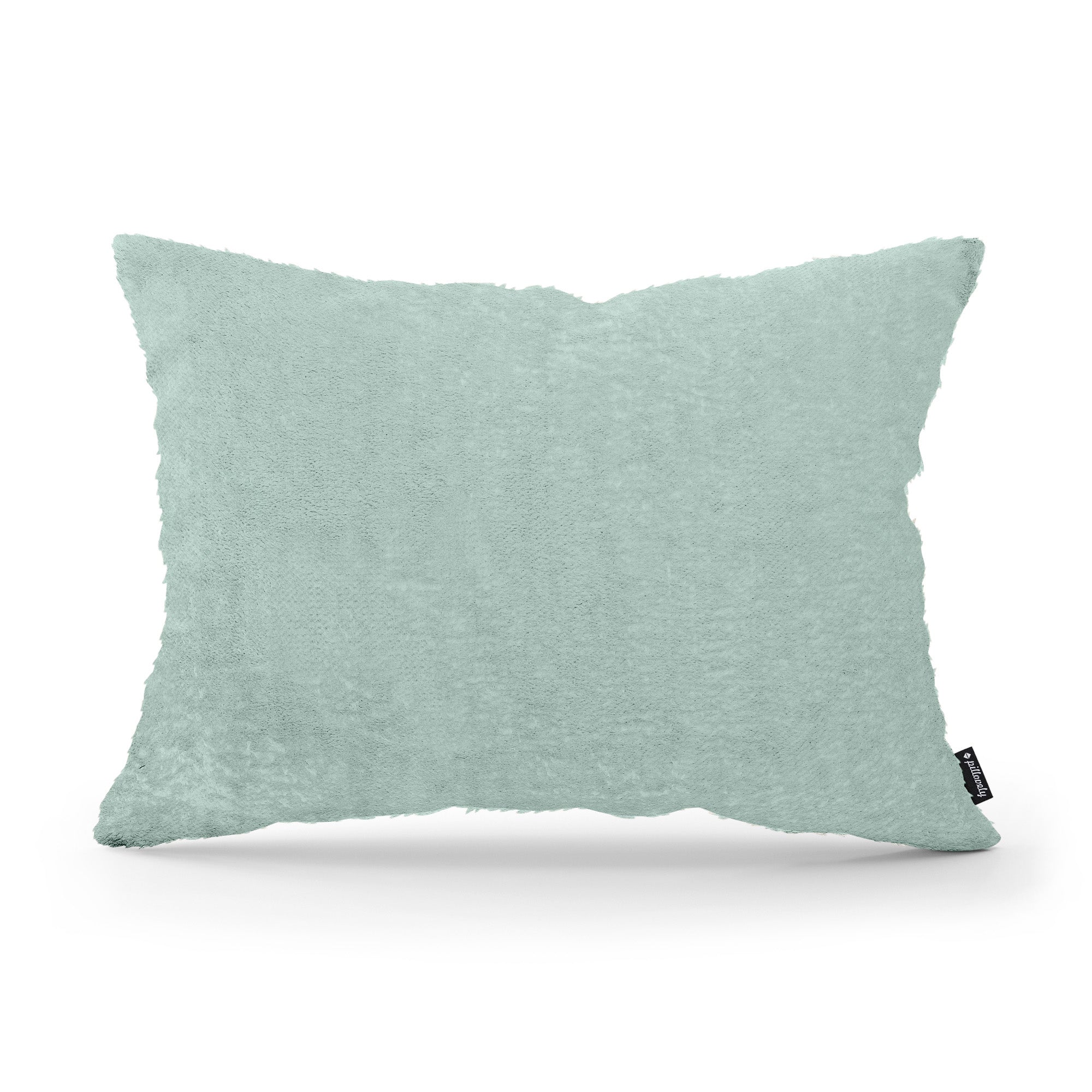 Poduszka dekoracyjna 40x55 cm w stylu glamour – 100% PES, sprężyste wypełnienie | Plusz Pastelowa Zieleń (SORRISO 08)