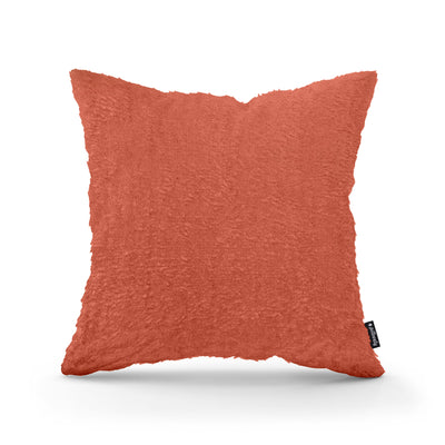 Poduszka dekoracyjna 45×45 cm w stylu glamour | Plusz Czerwona Terra (SORRISO 09)