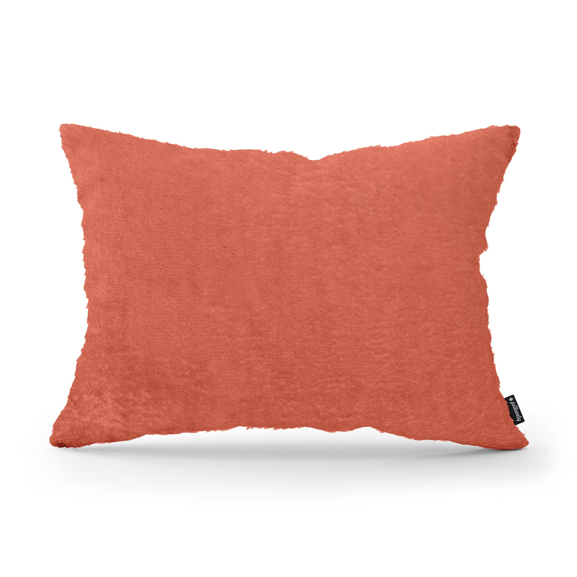 Poduszka dekoracyjna 40x55 cm w stylu glamour – 100% PES, sprężyste wypełnienie | Plusz Czerwona Terra (SORRISO 09)