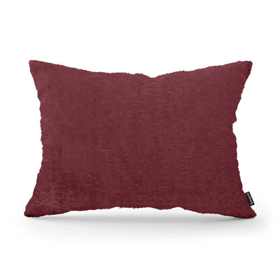 Poduszka dekoracyjna 40x55 cm w stylu glamour | Plusz Burgundowy Kamień (SORRISO 12)