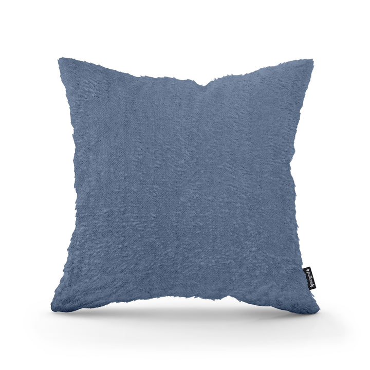 Poduszka Dekoracyjna Plusz 45x45 Stalowy Błękit