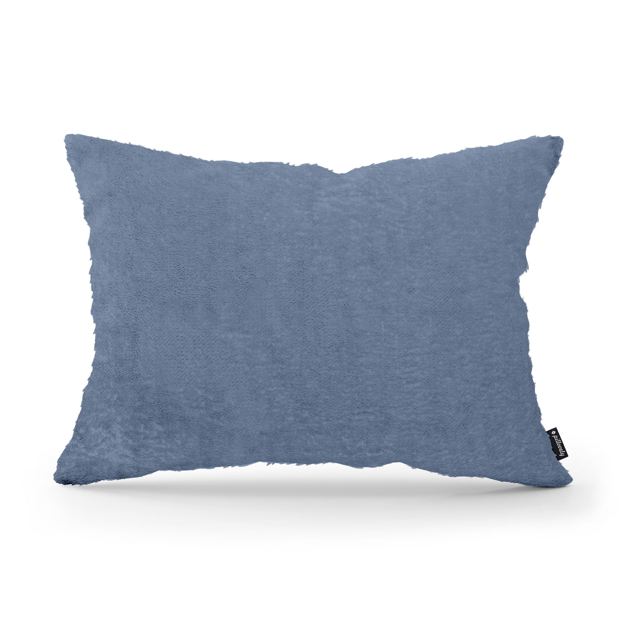 Poduszka dekoracyjna 40x55 cm w stylu glamour – 100% PES, sprężyste wypełnienie | Plusz Stalowy Błękit (SORRISO 14)