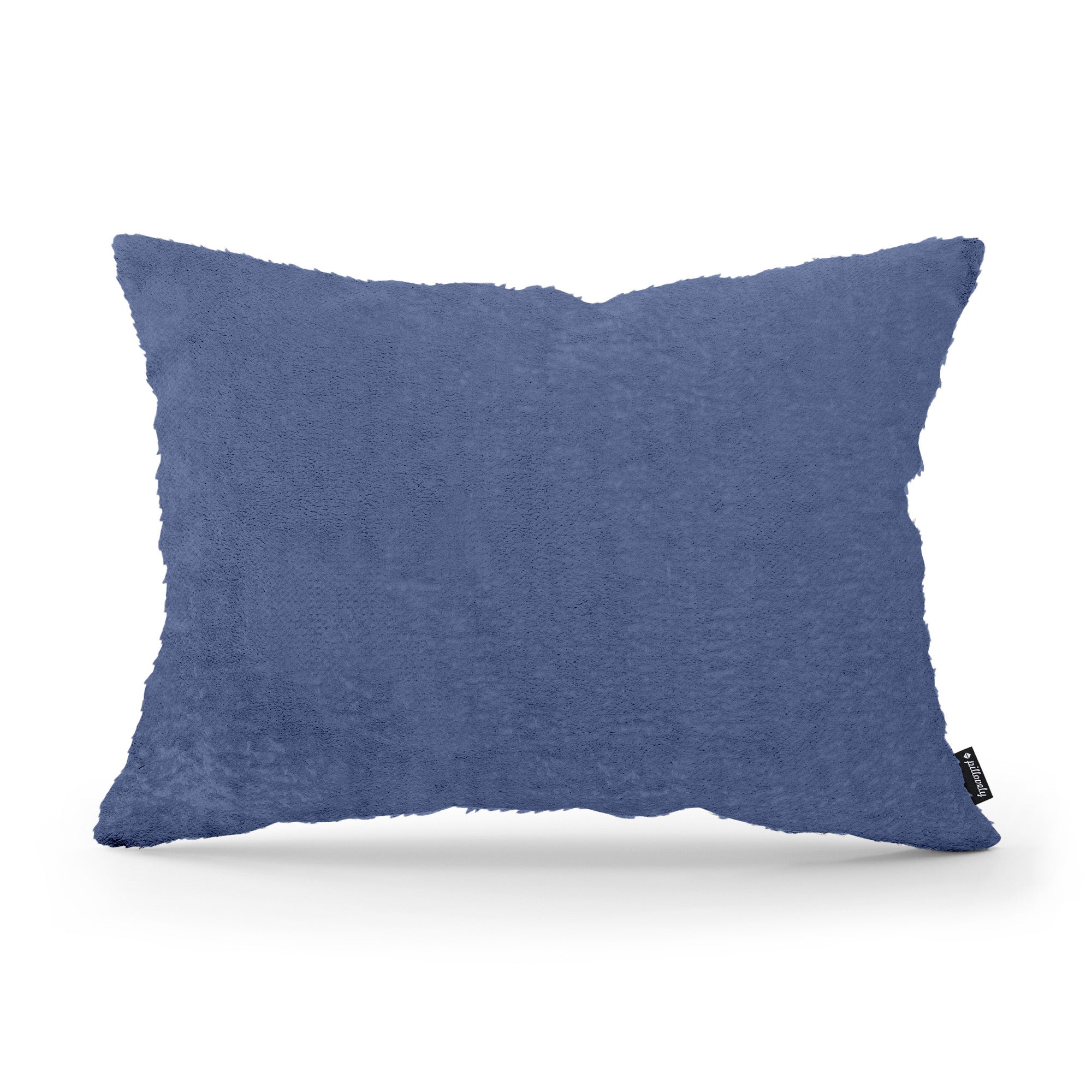 Poduszka dekoracyjna 40x55 cm w stylu glamour – 100% PES, sprężyste wypełnienie | Plusz Atramentowy Nurt (SORRISO 15)