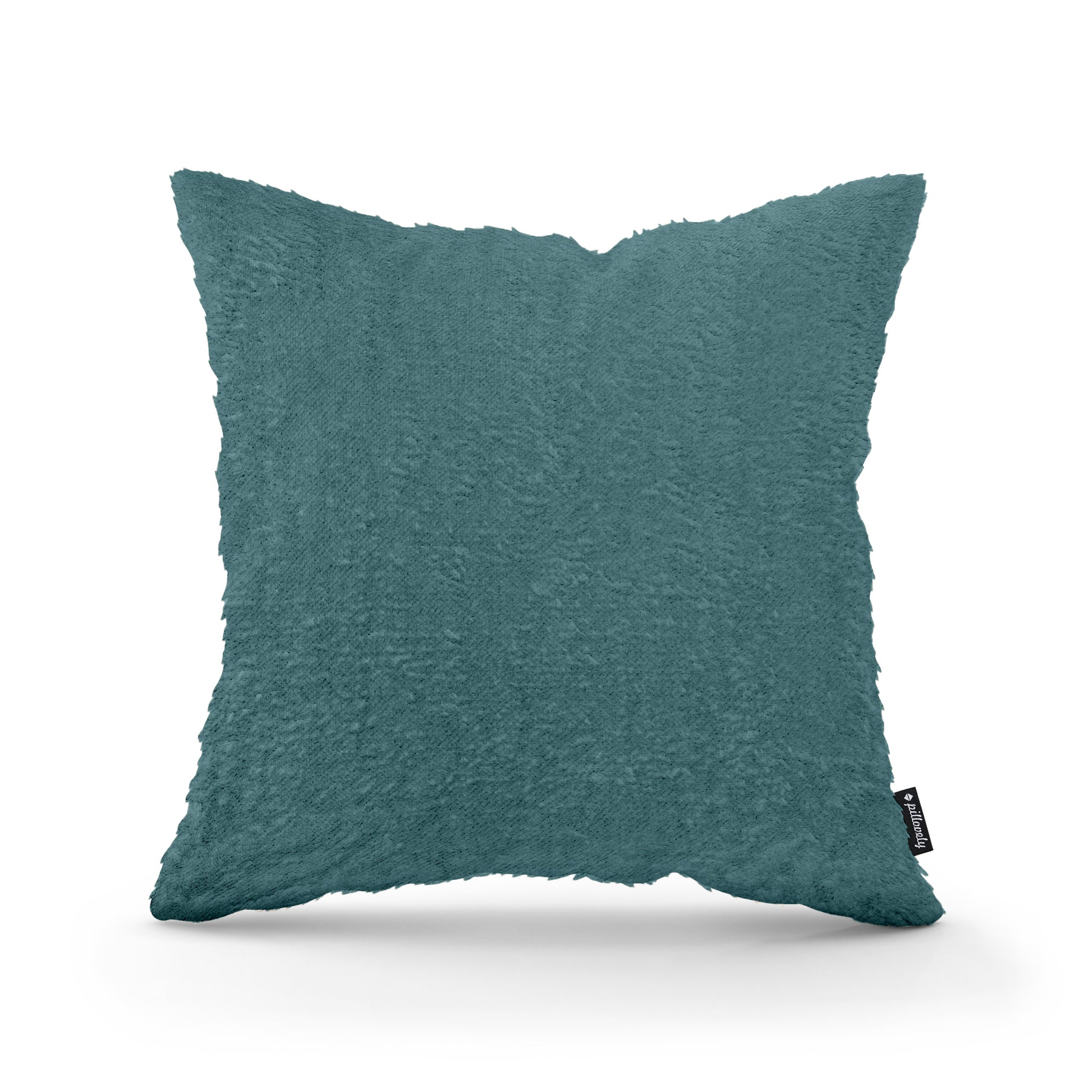 Poduszka dekoracyjna 45×45 cm w stylu glamour – plusz 100% PES, miękka struktura | Plusz Morska Patyna (SORRISO 17)