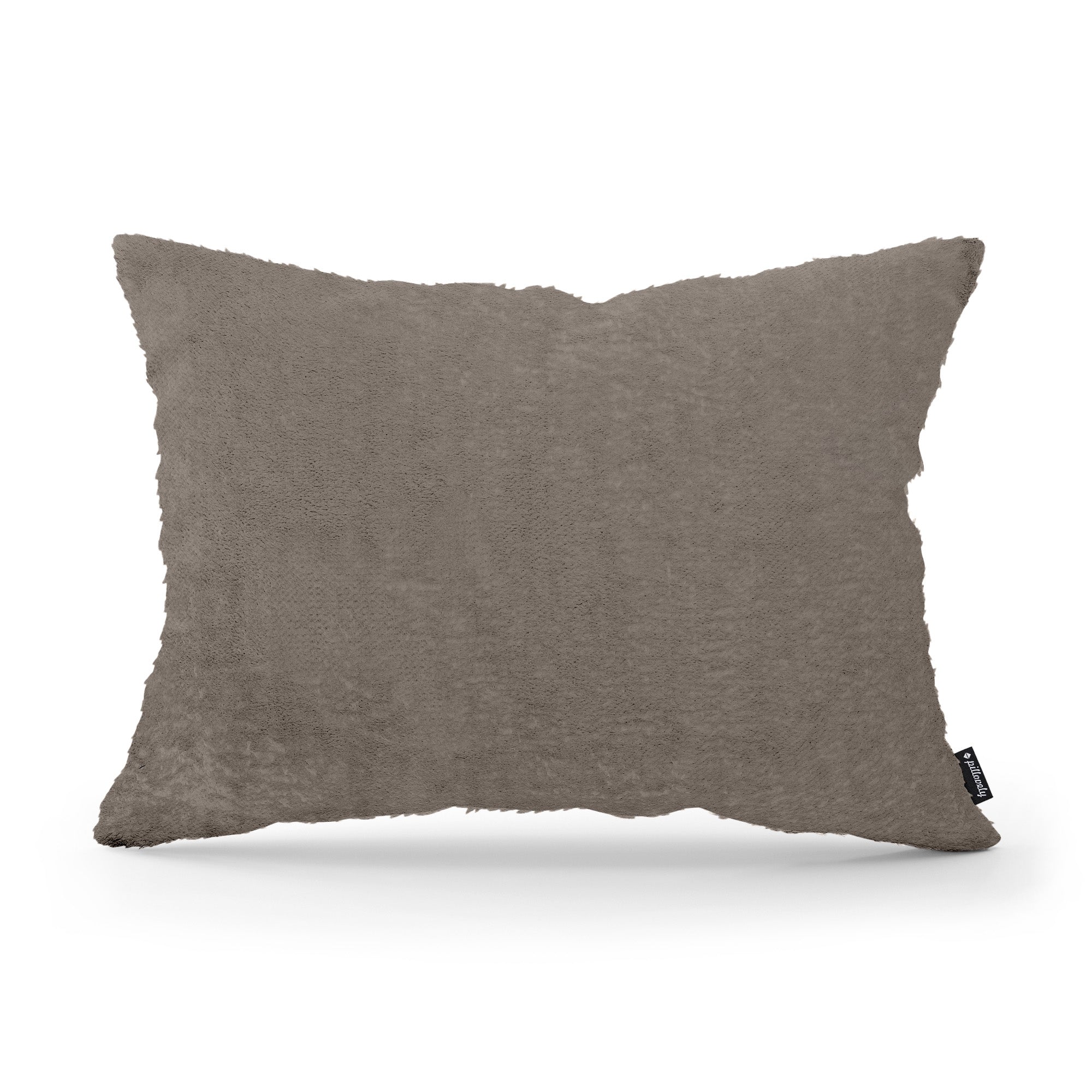 Poduszka dekoracyjna 40x55 cm w stylu glamour – 100% PES, sprężyste wypełnienie | Plusz Brązowy Taupe (SORRISO 18)