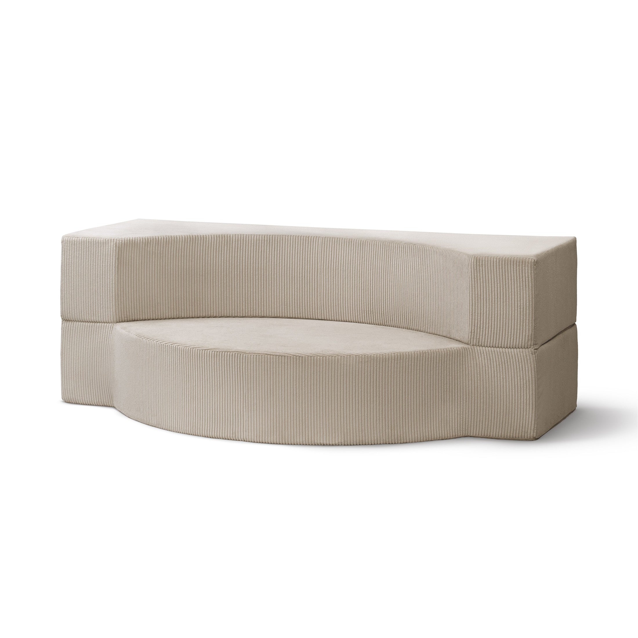 Sofa piankowa modułowa 200 cm z funkcją spania w stylu japandi | Lunaria Piaskowy Kamień (POSO 02)