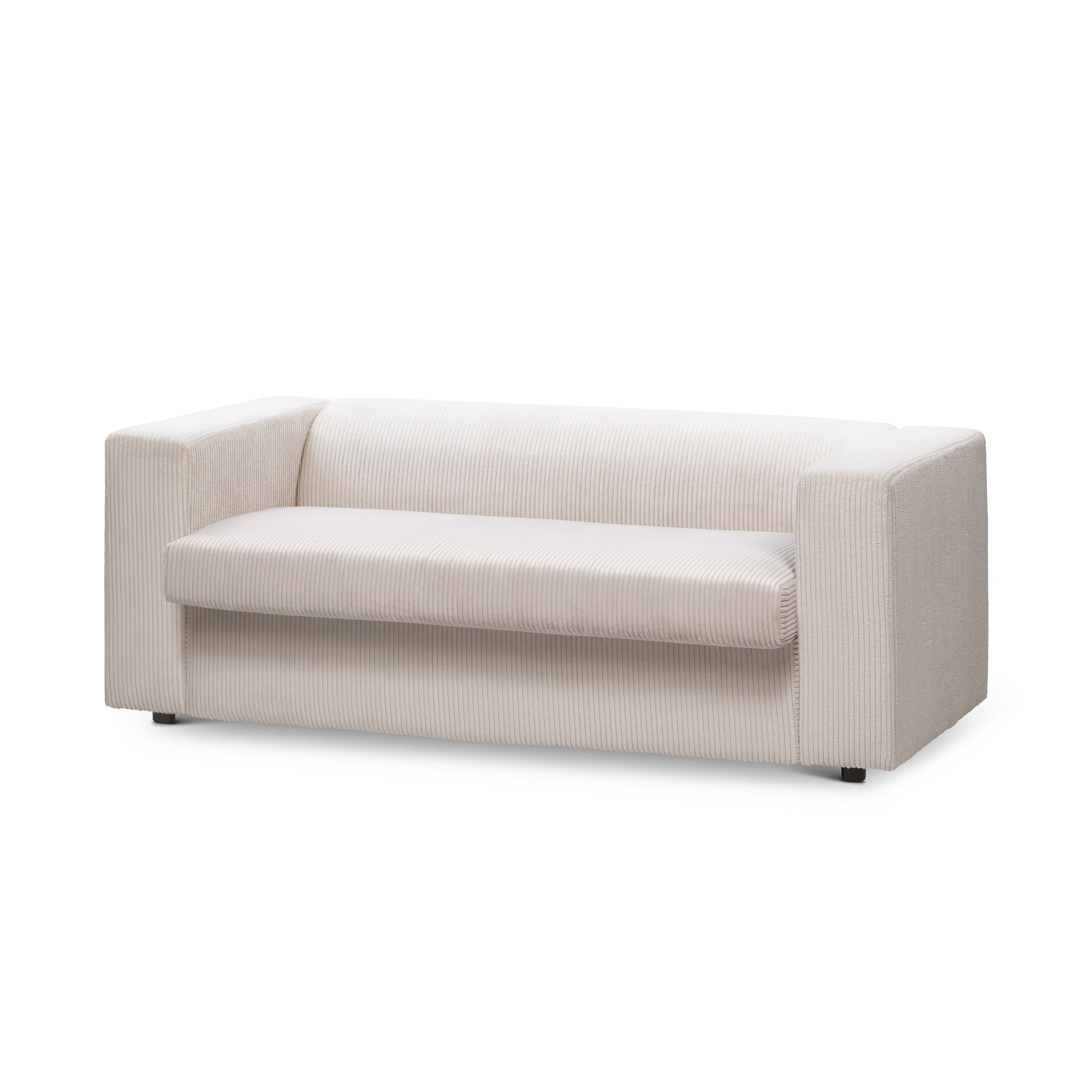 Sofa 2-osobowa z funkcją spania 174 cm – kompaktowa, sztruksowa, nowoczesna | July Porcelanowy Beż (POSO 38)