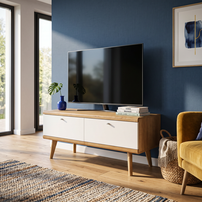 Szafka RTV pod telewizor 107x50 w stylu skandynawskim | Lato