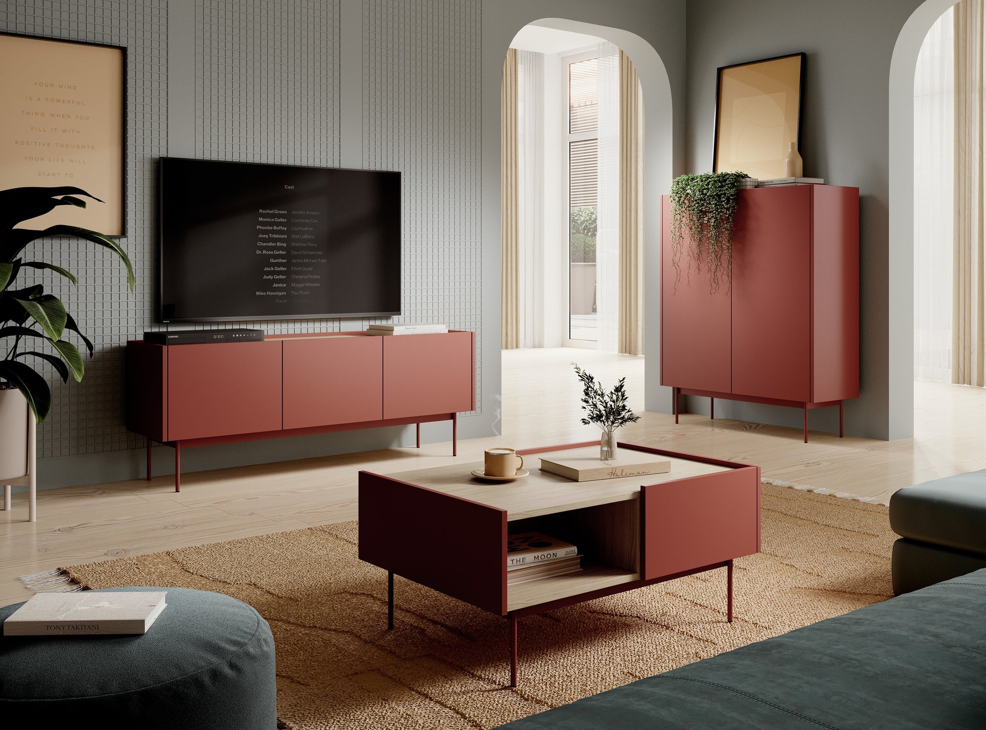 Komoda 97x122 w stylu nowoczesnym - wysoka zabudowa, bezuchwytowe fronty, cichy domyk | Bema