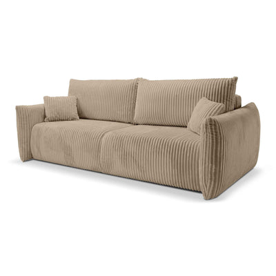 Sofa 3-osobowa z funkcją spania 145x200 z pojemnikiem w stylu nowoczesnym | ALLORO Oliwkowa Miedź (TILIA 11)