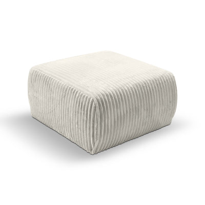 Gepolsterter Pouf 82x41 im Vintage-Stil | ALLORO – Cremiger Flaum (TILIA 03)