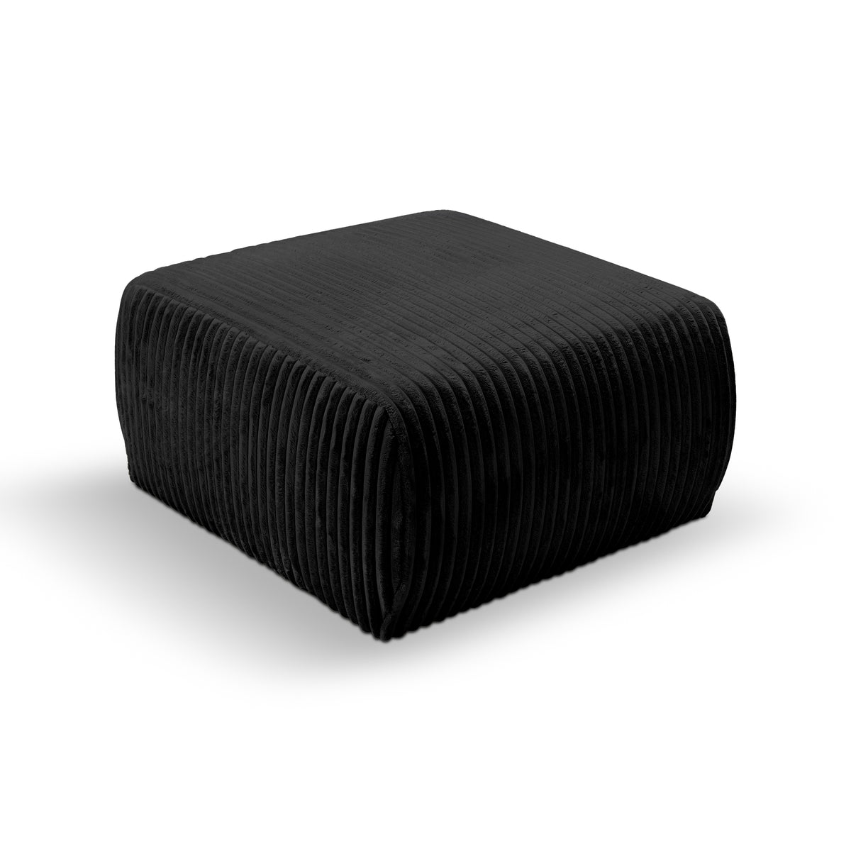 Gepolsterter Pouf 82x41 im Vintage-Stil | ALLORO – Anthrazitfarbener Samt (TILIA 100)