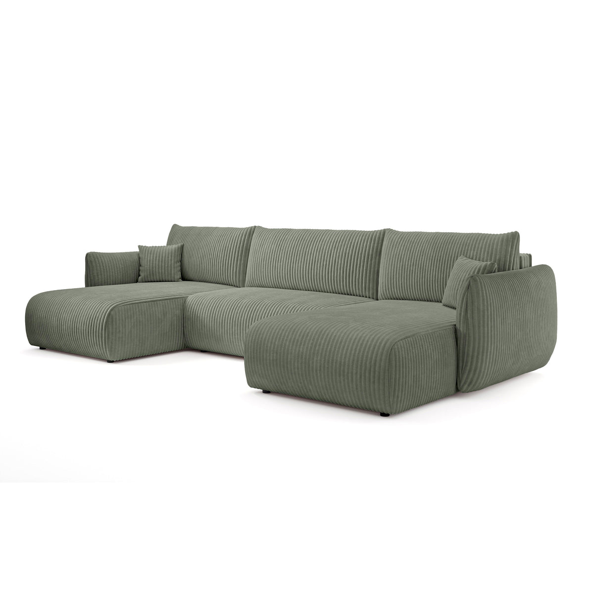 U-Ecksofa mit Schlaffunktion und Liegefläche 145x302 im Vintage-Stil | ALLORO – Steinweiser (TILIA 37)