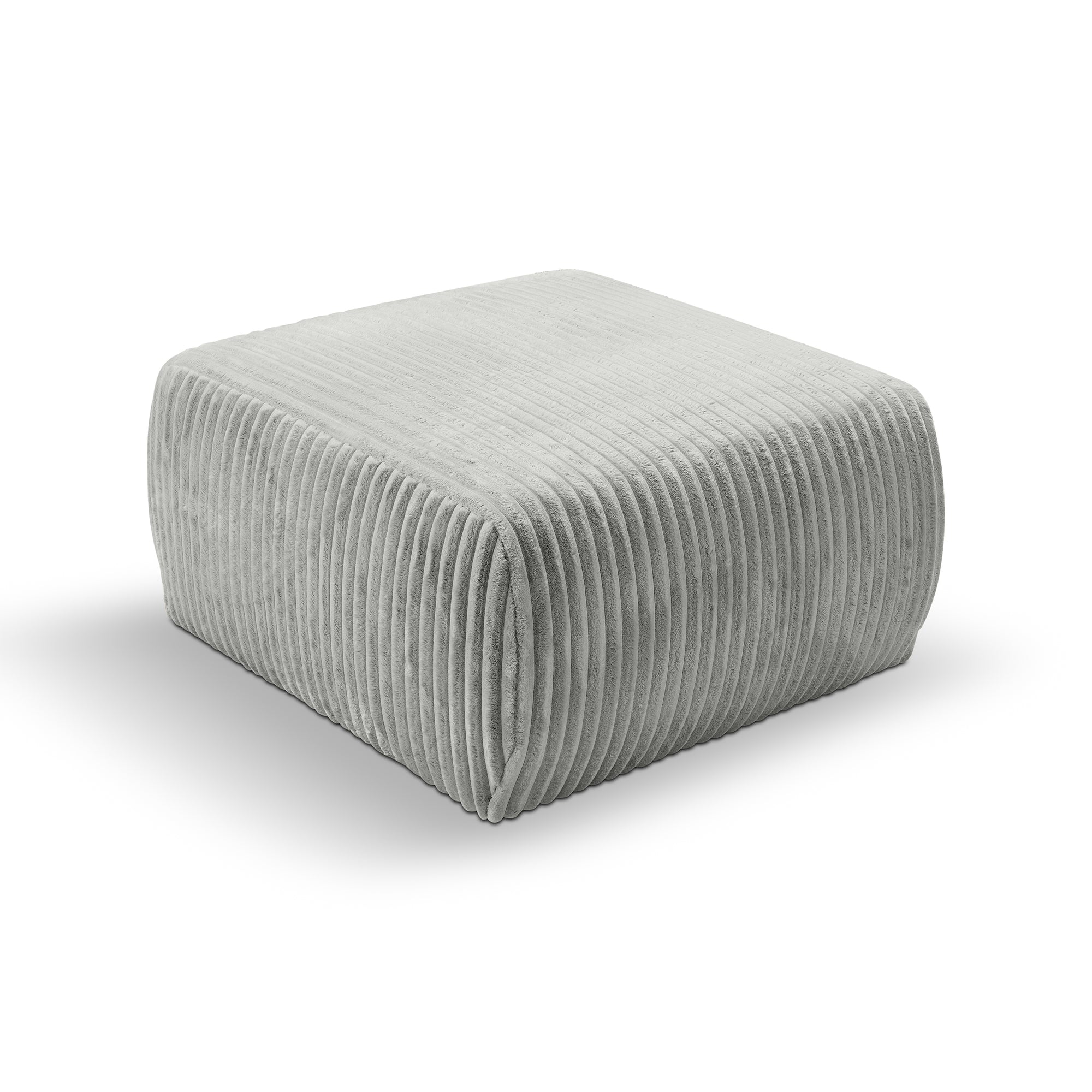 Pufa tapicerowana 82x41 w stylu vintage - tkanina TILIA, zaokrąglona forma, dekoracyjne przeszycia | ALLORO Deszczowy Poranek (TILIA 86)