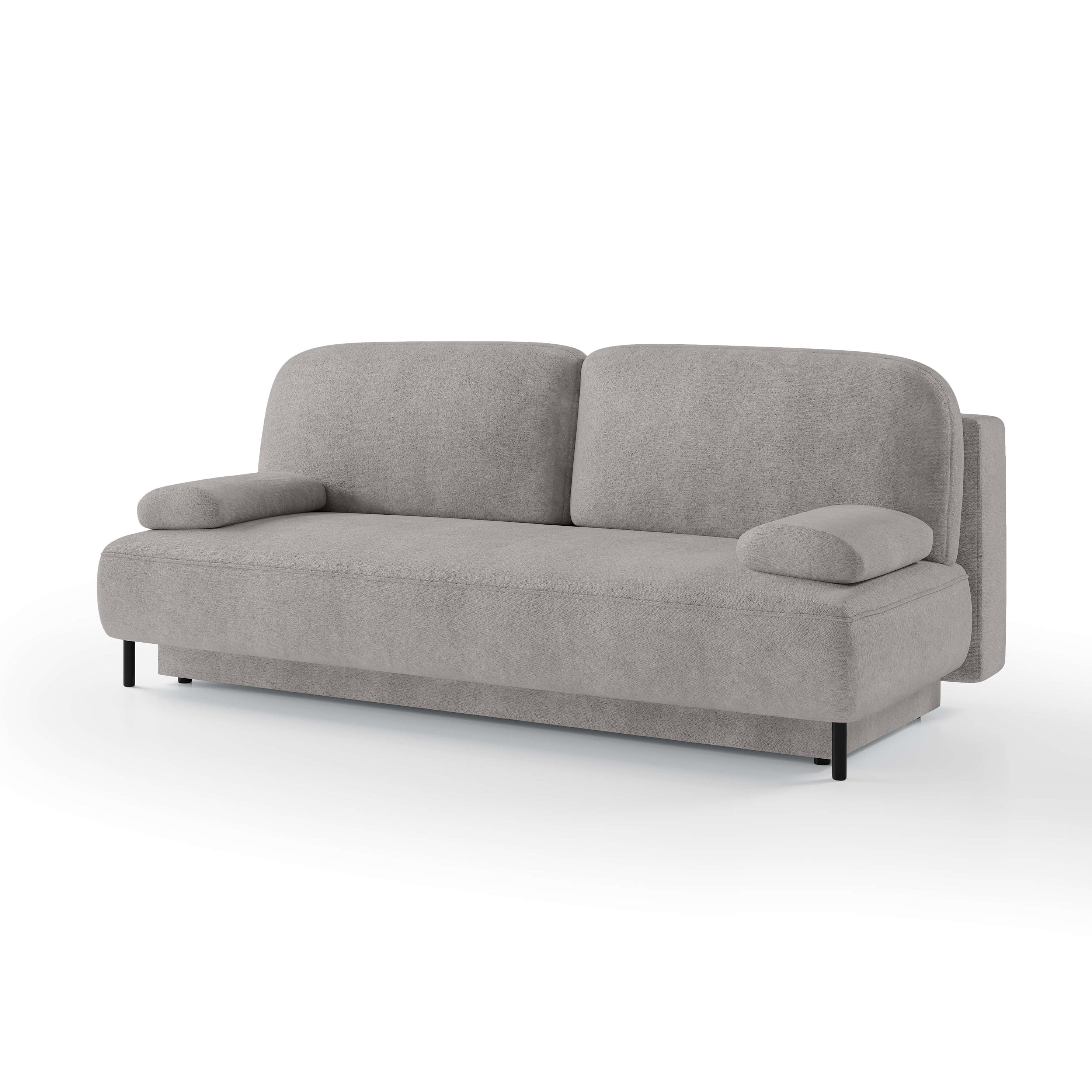 Sofa 2-osobowa z funkcją spania 140x200 z pojemnikiem w stylu nowoczesnym | Tola Popieliste Lustro (PERFECT HARMONY 80)