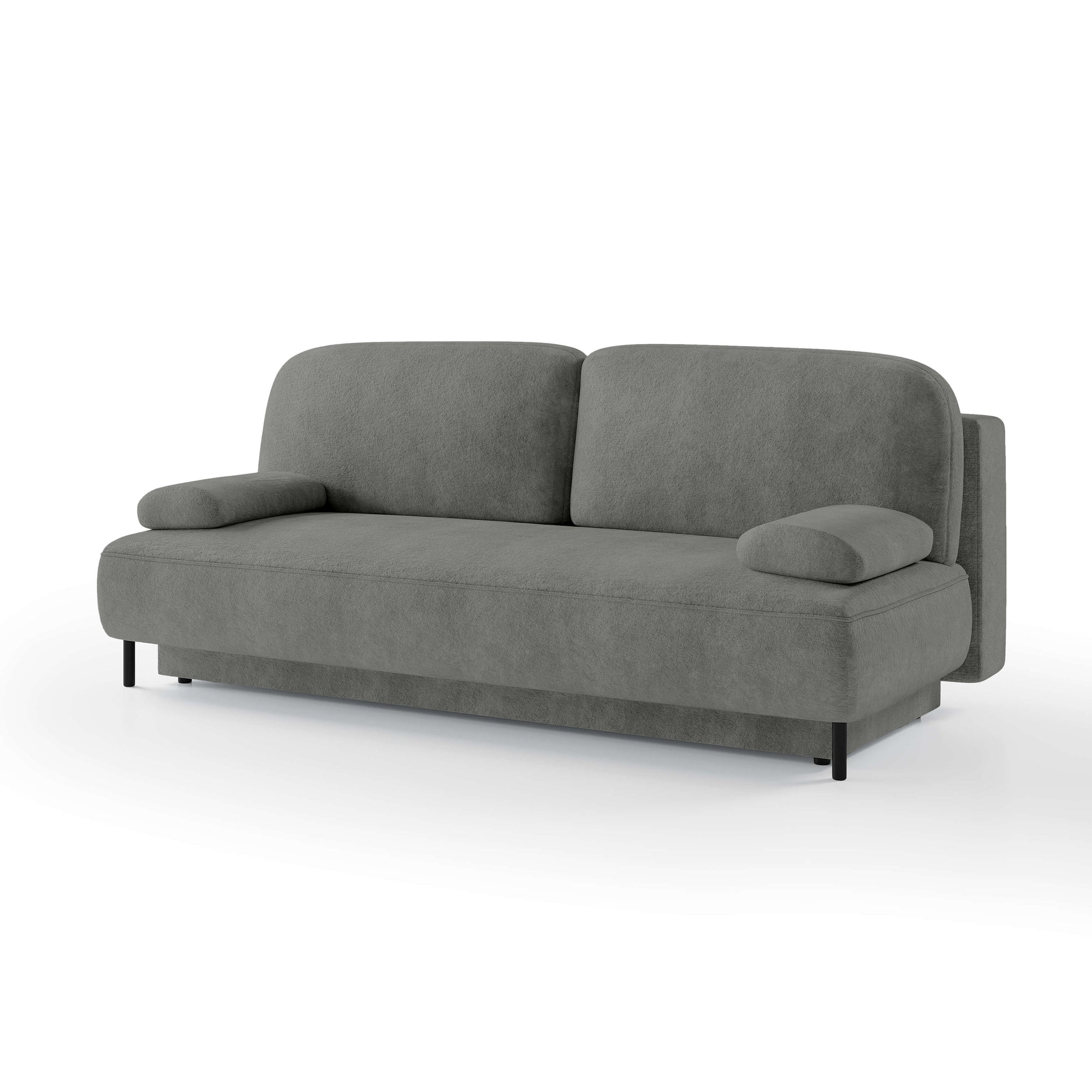 Sofa 2-osobowa z funkcją spania 140x200 z pojemnikiem w stylu nowoczesnym – mechanizm DL, sprężyny bonellowe | Tola