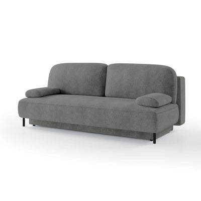 Sofa 2-osobowa z funkcją spania 140x200 z pojemnikiem w stylu nowoczesnym | Tola Kamienna Mgła (PERFECT HARMONY 85)