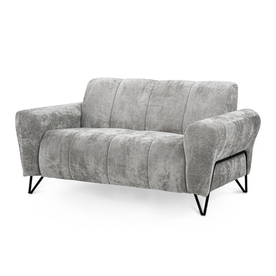 Sofa dwuosobowa do małych przestrzeni, tkanina Vega | Nellia Perłowa Mgła (VEGA 12)