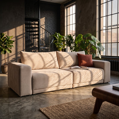 Schlafsofa 145 × 203 mit Bettkasten im modernen Stil | Zoria