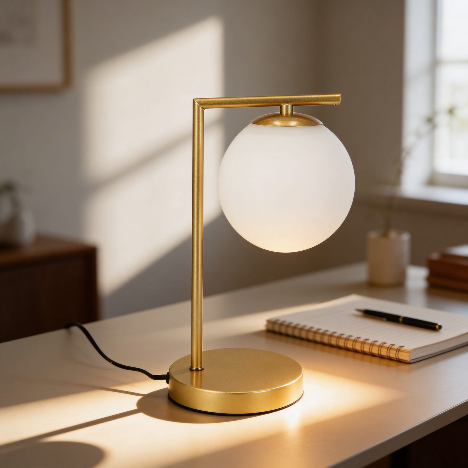 Lampka biurkowa z kulą Orbitella