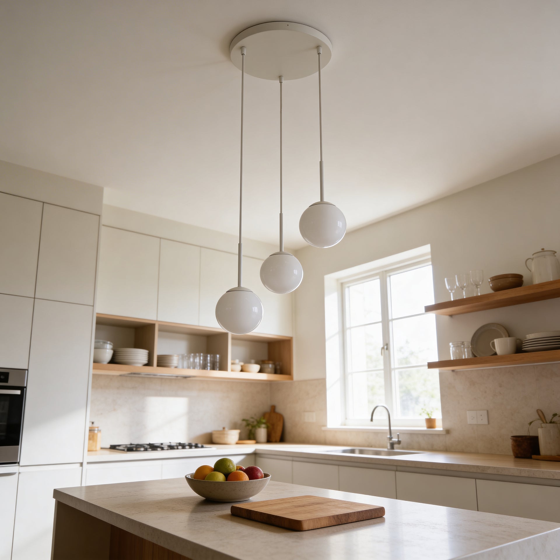 Kaszmirowa lampa wisząca trzy kule Triella